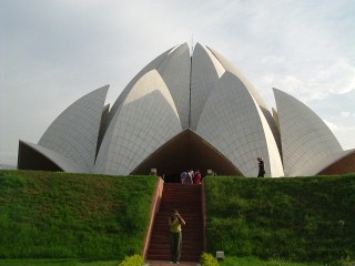 Il tempio del loto a Nuova Delhi, India
